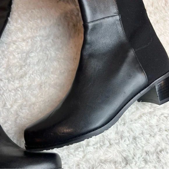 NEW Stuart Weitzman Jayla Knee Black Leather Knee High Boot in Size 8 - Picture 7 of 14
